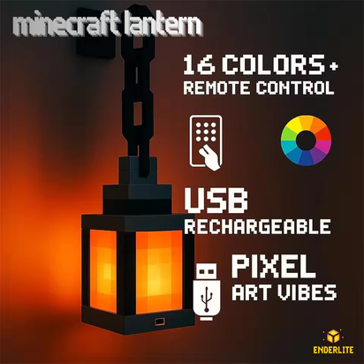 EnderLite™ - Minecraft Inspired Pixel Lantern